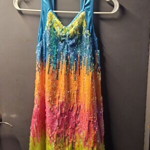 Colorful Sequin Mini Dress